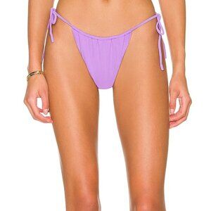 VDM Reversible Marley bikini bottom string lilac purple ribbed tie women Medium